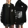 kf-S0126401aa73e4de2a860104a71c743f2n Sudadera con capucha de Anime Attack on Titan con cremallera, abrigo, ropa Unisex, Sudadera con capucha de otoño, Sudadera con capucha de moda,