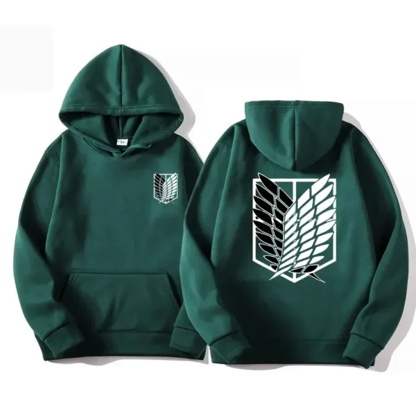 Sudadera con Capucha de Anime Japonés Attack on Titan para Hombre, Primavera Otoño,  Informal, Sudadera con Capucha