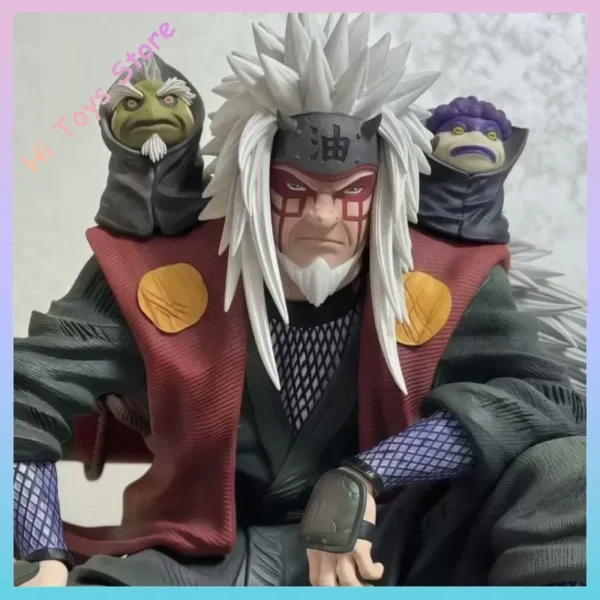 Figura de acción de 16cm, postura sentada, modelo Jiraiya, estatua, adorno, juguetes para niños, regalo de cumpleaños