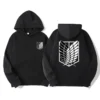 Sudadera con Capucha de Anime Japonés Attack on Titan para Hombre, Primavera Otoño,  Informal, Sudadera con Capucha