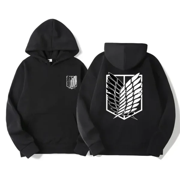 Sudadera con Capucha de Anime Japonés Attack on Titan para Hombre, Primavera Otoño,  Informal, Sudadera con Capucha