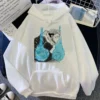 Sudadera Jujutsu Kaisen para mujer, tops de moda, anime japonés, casual, estético.