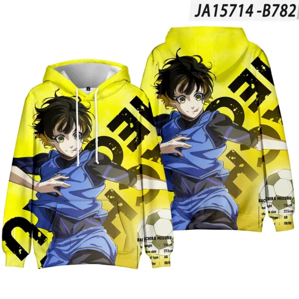 Nueva Sudadera con Capucha de Anime BLUE LOCK , Sudadera Informal de Moda para Todas las Temporadas con Diseño de Blue Lock