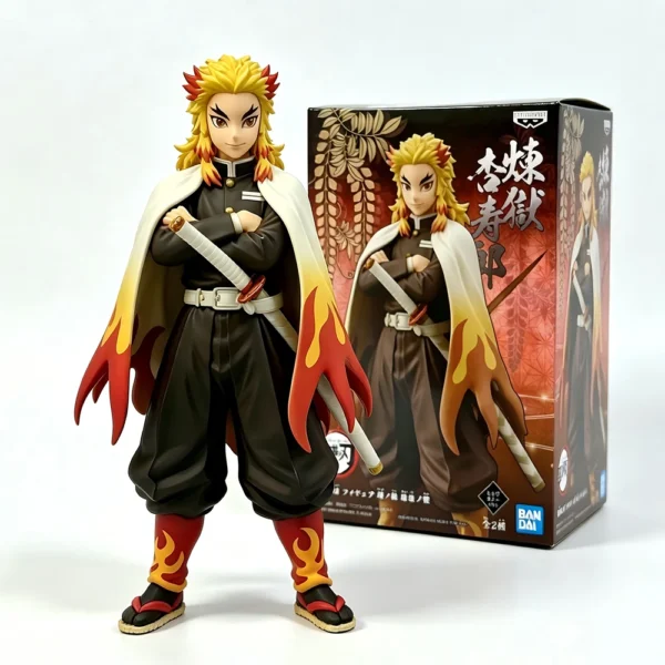 kf-S48b270b793414f8c82a83639c63a806dw-1 Figura de Rengoku Kyoujurou de 15 cm, Kimetsu No Yaiba, Figura de Acción de Anime, Decoración de Colección, Regalo de Cumpleaños, Muñeco Versión Q, Juguete de PVC