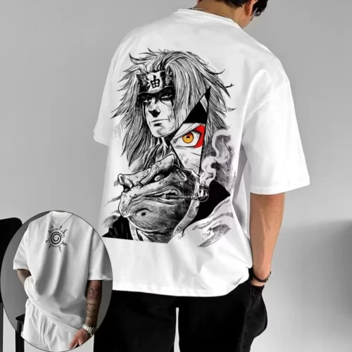 kf-S527dab1319244346b01306964d95a4f7u Camiseta, Diseño Jiraiya, Estilo Anime, Unisex, Manga Corta, Retro, Harajuku, Unisex