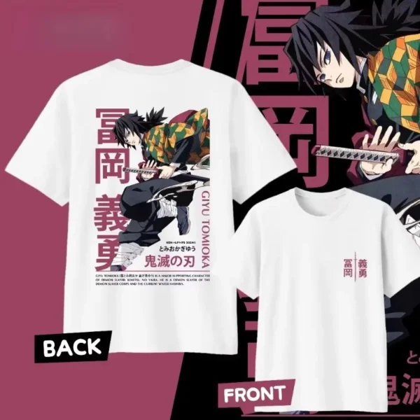 kf-S6922e1e3c9c94864bc70c558af62be13t Camiseta de algodón con estampado de Anime, Demon Slayer, camiseta informal