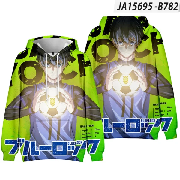 Nueva Sudadera con Capucha de Anime BLUE LOCK , Sudadera Informal de Moda para Todas las Temporadas con Diseño de Blue Lock