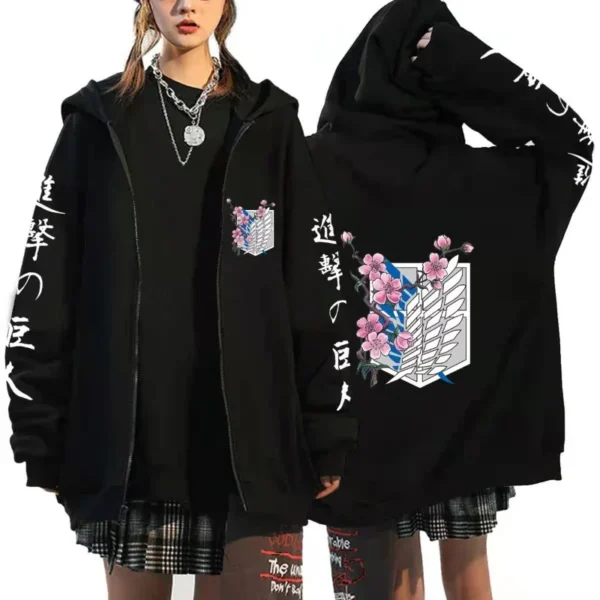 kf-S792221ed0cdc41beac7bb9785bdc38a7r Sudadera con capucha de Anime Attack on Titan con cremallera, abrigo, ropa Unisex, Sudadera con capucha de otoño, Sudadera con capucha de moda,