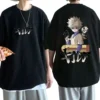 Camiseta de Anime Hunter X Hunter Killua Zoldyck para hombre y mujer, ropa de moda , camiseta de manga corta de algodón de gran tamaño, ropa de calle