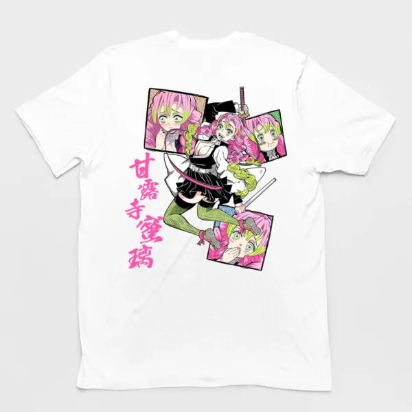 Camiseta de algodón estilo retro americano para adultos y niños, estilo Demon Slayer, estilo dulce y moderno, estilo Harajuku Y2K de Mitsuri Kanroji.