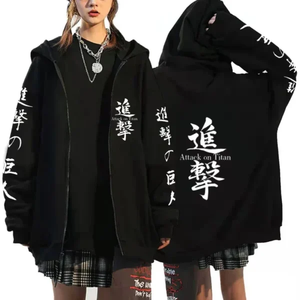 kf-Sab245512a6b949a99a0adc88a2b39d70J Sudadera con capucha de Anime Attack on Titan con cremallera, abrigo, ropa Unisex, Sudadera con capucha de otoño, Sudadera con capucha de moda,