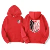 Sudadera con Capucha de Anime Japonés Attack on Titan para Hombre, Primavera Otoño,  Informal, Sudadera con Capucha