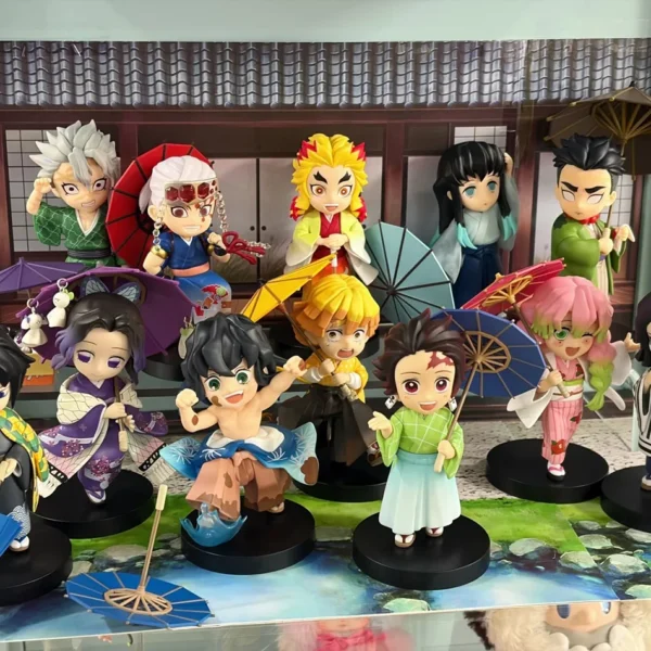 kf-Sb875ac9661db4c27b25ae0a29beed405N Figura de Anime Demon Slayer, Kimetsu no Yaiba de 15 cm, Juguete de Regalo