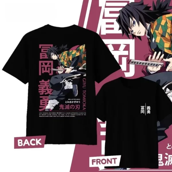 kf-Sbe2cdd96715542718bd22563a853b6345 Camiseta de algodón con estampado de Anime, Demon Slayer, camiseta informal