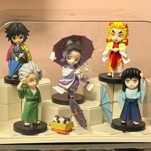 kf-Sc192ca6fae524561abbc75b105440f58G Figura de Anime Demon Slayer, Kimetsu no Yaiba de 15 cm, Juguete de Regalo