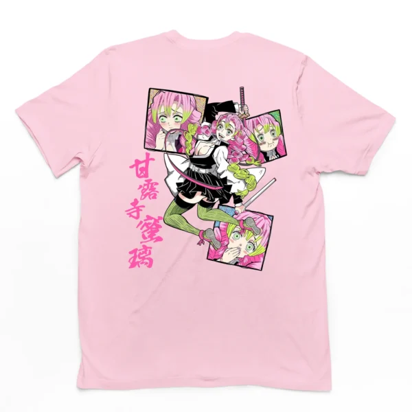 Camiseta de algodón estilo retro americano para adultos y niños, estilo Demon Slayer, estilo dulce y moderno, estilo Harajuku Y2K de Mitsuri Kanroji.