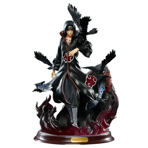 kf-Sde316889e66240f5a445aefacffabe1dA Estatua Popular de Uchiha Itachi, modelo de Anime, adorno de decoración del hogar, regalo, 28cm