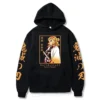 Sudadera con Capucha de Anime Demon Slayer, Kyojuro Rengoku, Estampado Gráfico, Estilo Harajuku, Novedades, Productos Nuevos
