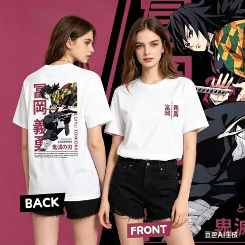 kf-Se648c38ca8314ff9982f6047f624509bv Camiseta de algodón con estampado de Anime, Demon Slayer, camiseta informal