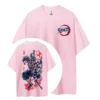 Camiseta de Anime Demon Slayer: Kimetsu No Yaiba 2026, Unisex, Cuello Redondo, Algodón, para Hombre y Mujer, Moda Verano, Estilo Urbano