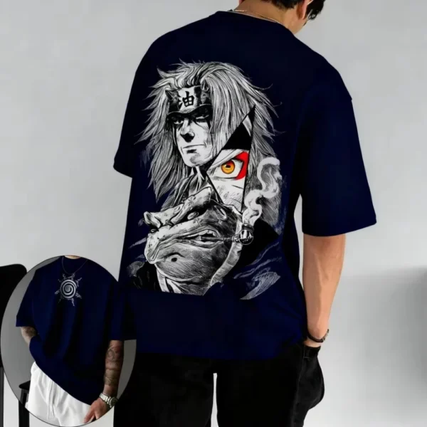 kf-Sfa8c88422d194d5f9685c0804c5bcb94Z Camiseta, Diseño Jiraiya, Estilo Anime, Unisex, Manga Corta, Retro, Harajuku, Unisex